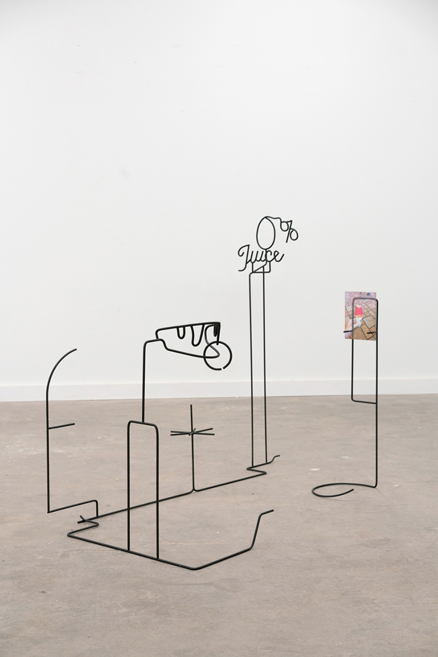 Bradley Marshall, It Hurts Bc it's Cold, Steel, enamel, UV print on Acrylic, 40.5 x 28 x 34 in., 2021 | Working Artist Org. Bradley Marshall, It Hurts Bc it's Cold, Steel, enamel, UV print on Acrylic, 40.5 x 28 x 34 in., 2021