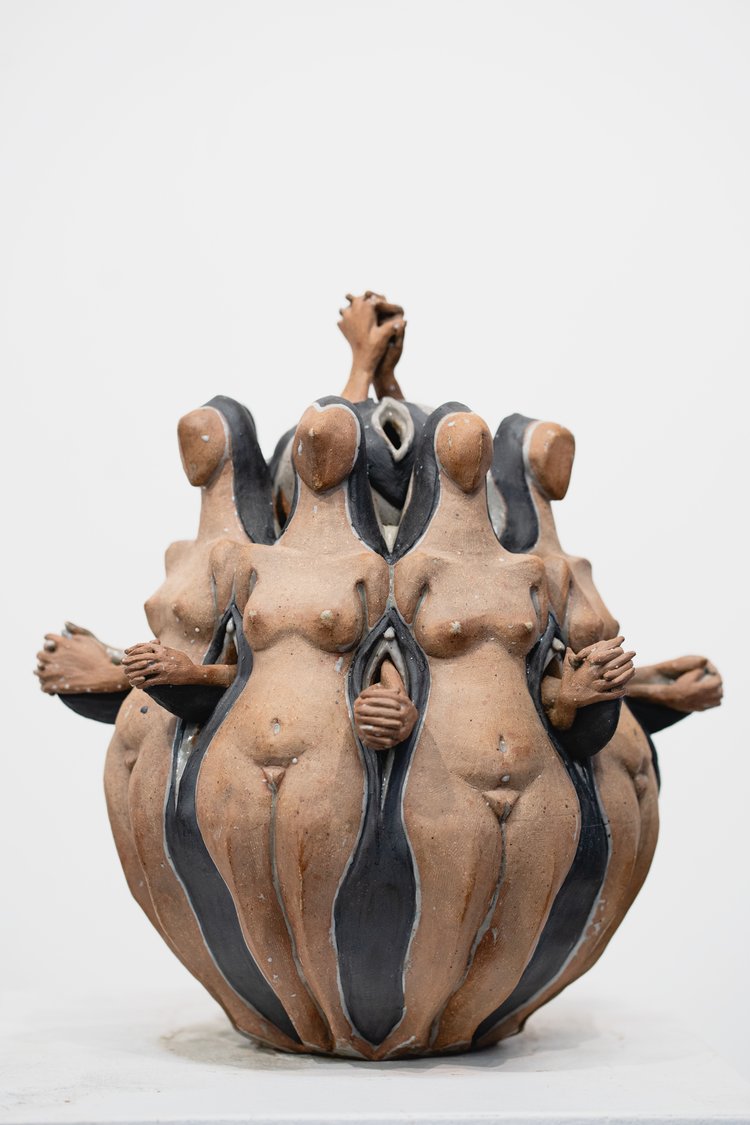 Hanako O'Leary, Venus Jar 10: My Beauty, Izanami Series, Clay, 13 x 9 x 9 inches, 2023
| Working Artist Org. Hanako O'Leary, Venus Jar 10: My Beauty, Izanami Series, Clay, 13 x 9 x 9 inches, 2023