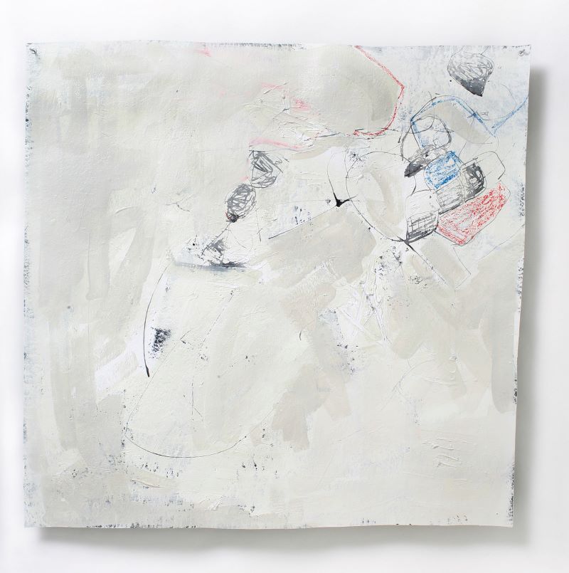 Lauren Blankstein, Don't Be Shy, Acrylic, ink, pencil crayon, roofing paper, 24.5 x 23.5 inches, 2022
| Working Artist Org. Lauren Blankstein, Don't Be Shy, Acrylic, ink, pencil crayon, roofing paper, 24.5 x 23.5 inches, 2022