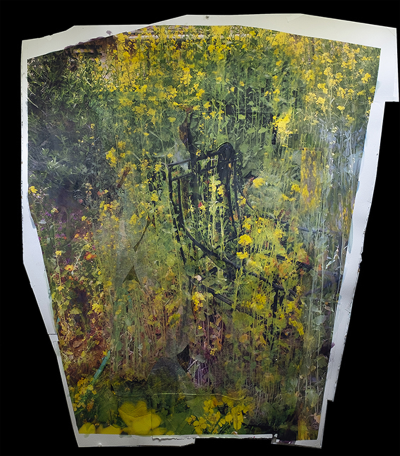 Michael Acker, La Primavera, Inkjet on watercolor and mulberry papers, watercolor, acrylic, 41.5″ x 36.5″, 2020 | Working Artist Org. Michael Acker, La Primavera, Inkjet on watercolor and mulberry papers, watercolor, acrylic, 41.5″ x 36.5″, 2020
