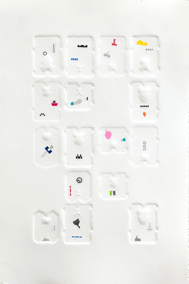Yoonhee Choi, b-print #3, 2015, linetape on paper, 10 x 6.5 inches, 2015 | Working Artist Org. Yoonhee Choi, b-print #3, 2015, linetape on paper, 10 x 6.5 inches, 2015